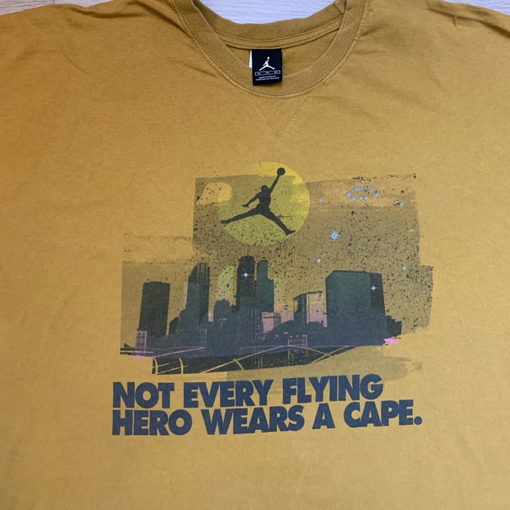 Vintage Nike T- Shirt Michael Jordan Not Every High Flying Hero Wears a Cape